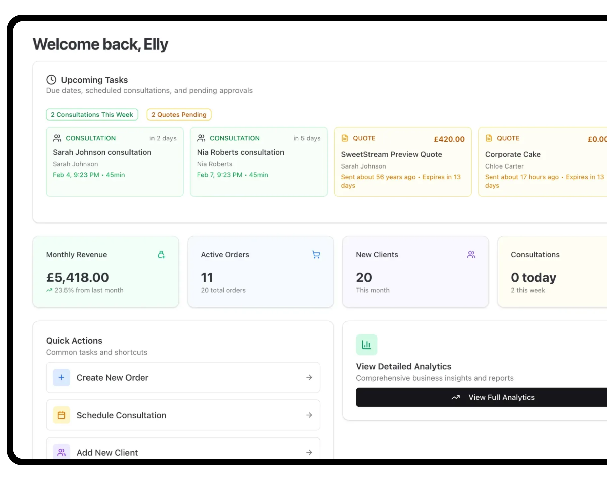 SweetStream Dashboard Interface